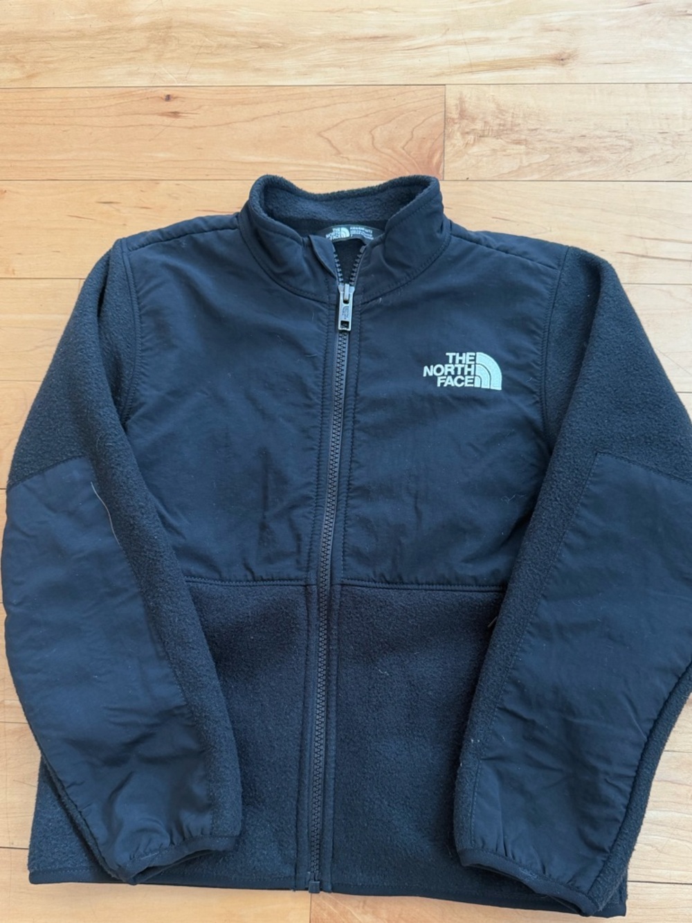 Kids North Face Black Fleece Jacket size 7